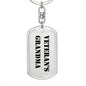 Veteran's Grandma - Luxury Dog Tag Keychain