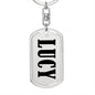 Lucy v01 - Luxury Dog Tag Keychain
