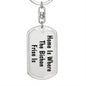 Bichon Frise's Home - Luxury Dog Tag Keychain