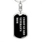 Coast Guard Veteran's Mom v2 - Luxury Dog Tag Keychain