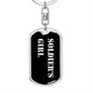 Soldier's Girl v2 - Luxury Dog Tag Keychain