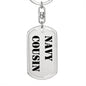 Navy Cousin - Luxury Dog Tag Keychain