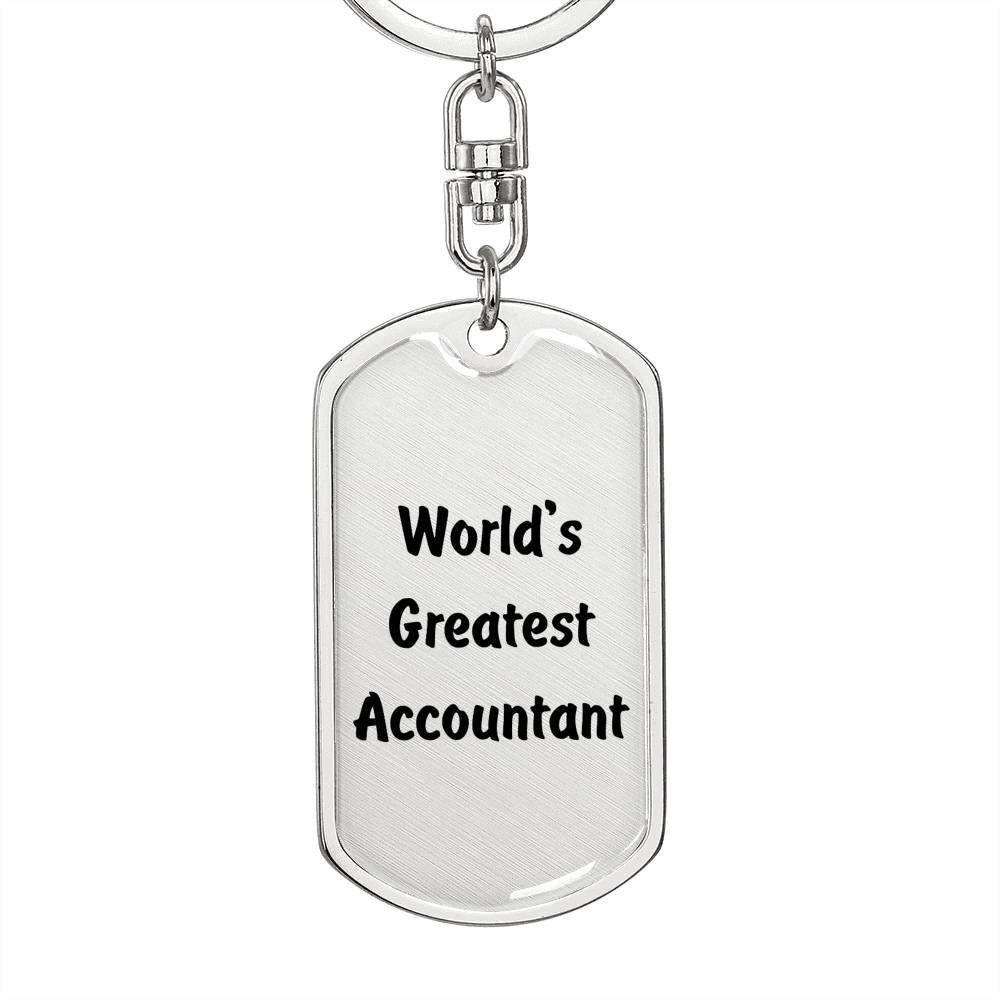 World's Greatest Accountant - Luxury Dog Tag Keychain