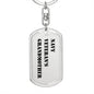Navy Veteran's Grandmother - Luxury Dog Tag Keychain
