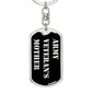 Army Veteran's Mother v2 - Luxury Dog Tag Keychain