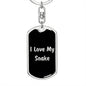 Love My Snake v2 - Luxury Dog Tag Keychain