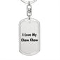 Love My Chow Chow v4 - Luxury Dog Tag Keychain