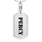 Percy - Luxury Dog Tag Keychain