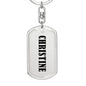 Christine v01 - Luxury Dog Tag Keychain