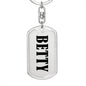 Betty v01 - Luxury Dog Tag Keychain