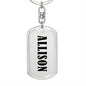 Allison v01 - Luxury Dog Tag Keychain