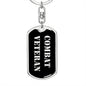 Combat Veteran v2 - Luxury Dog Tag Keychain