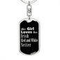 Irish Red and White Setter v2 - Luxury Dog Tag Keychain