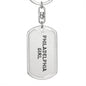 Philadelphia Girl v4 - Luxury Dog Tag Keychain