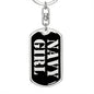 Navy Girl v2 - Luxury Dog Tag Keychain