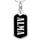 Alma v02 - Luxury Dog Tag Keychain