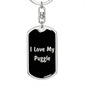 Love My Puggle v5 - Luxury Dog Tag Keychain