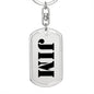 Jim - Luxury Dog Tag Keychain