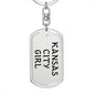Kansas City Girl v4 - Luxury Dog Tag Keychain