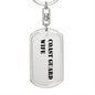 Coast Guard Wife - Luxury Dog Tag Keychain