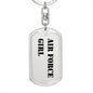 Air Force Girl - Luxury Dog Tag Keychain