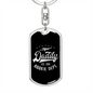 Rookie Dad 2018 - Luxury Dog Tag Keychain