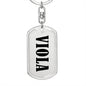 Viola v01 - Luxury Dog Tag Keychain