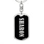 Sharon v02 - Luxury Dog Tag Keychain