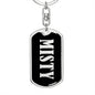 Misty v02 - Luxury Dog Tag Keychain