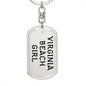 Virginia Beach Girl v4 - Luxury Dog Tag Keychain