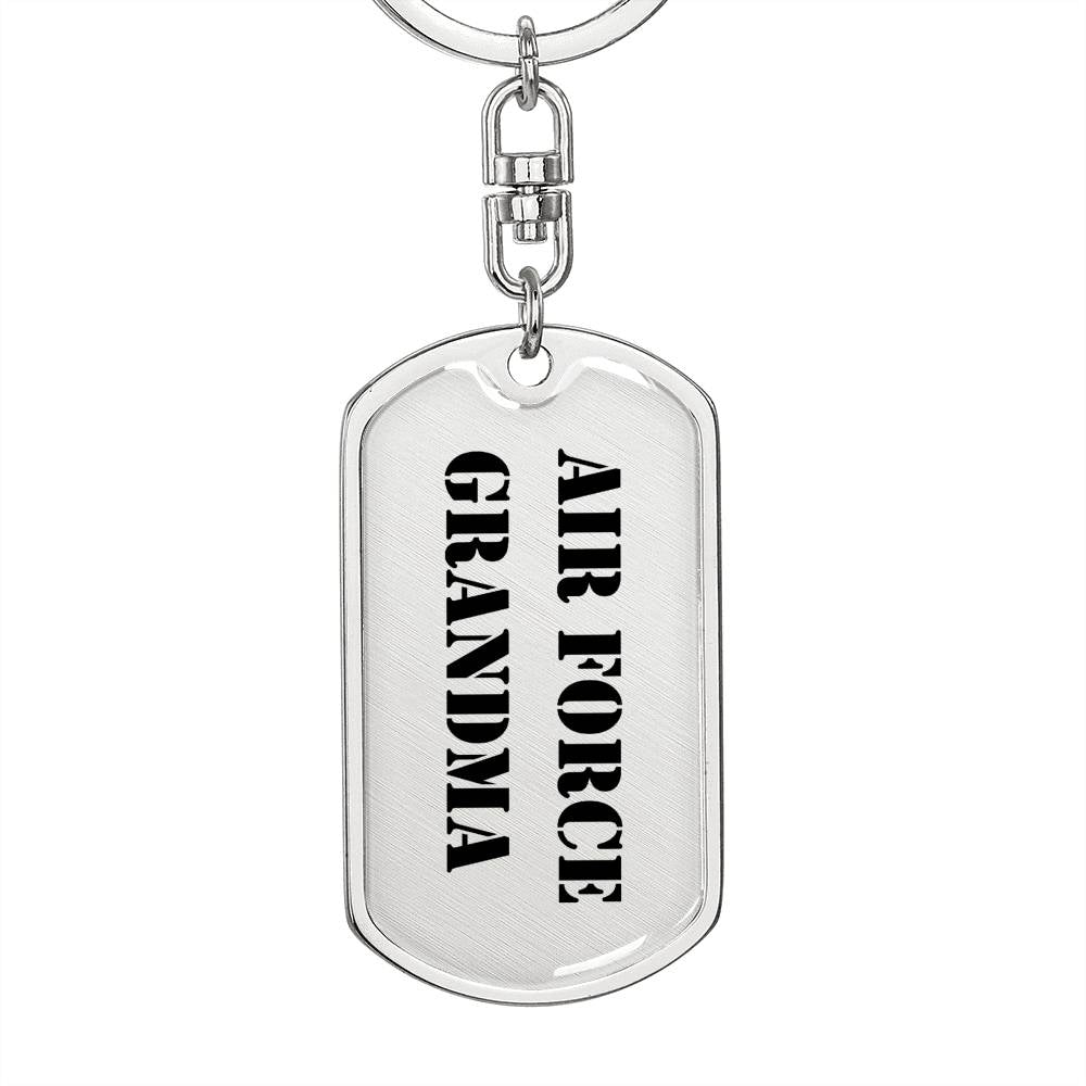 Air Force Grandma - Luxury Dog Tag Keychain