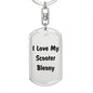 Love My Scooter Blenny - Luxury Dog Tag Keychain