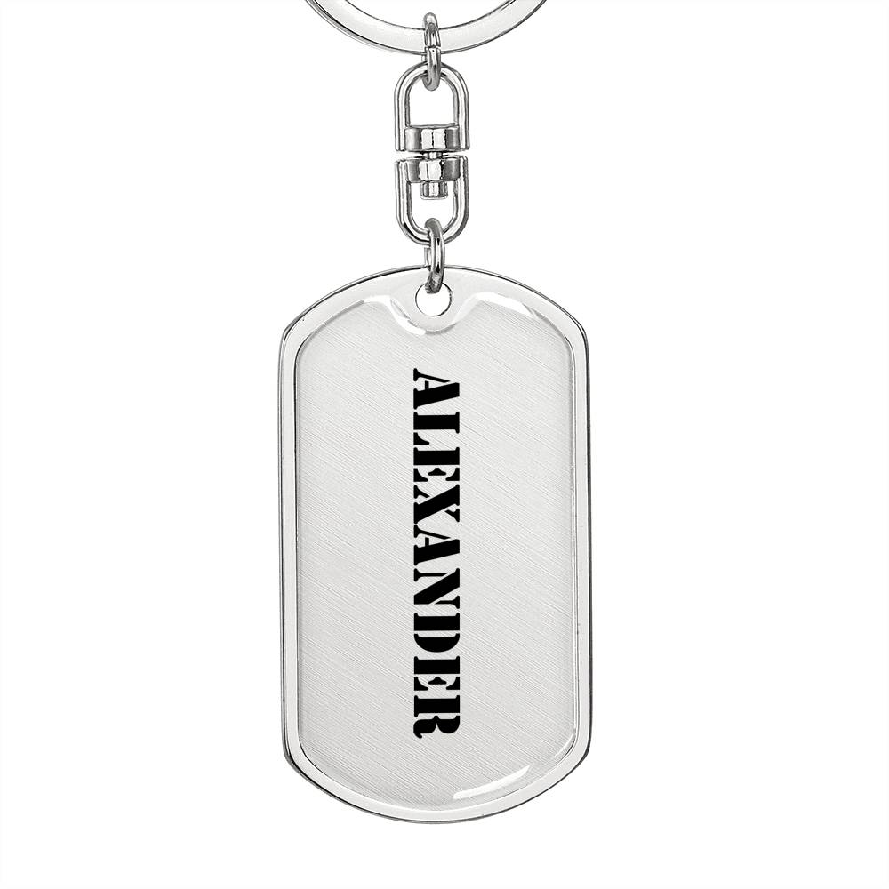 Alexander - Luxury Dog Tag Keychain
