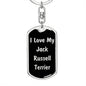 Love My Jack Russell Terrier v5 - Luxury Dog Tag Keychain