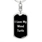 Love My Wood Turtle v2 - Luxury Dog Tag Keychain