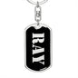 Ray v3 - Luxury Dog Tag Keychain