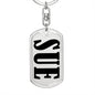 Sue v01 - Luxury Dog Tag Keychain