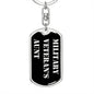 Military Veteran's Aunt v2 - Luxury Dog Tag Keychain
