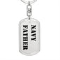 Navy Father - Luxury Dog Tag Keychain