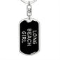 Long Beach Girl v5 - Luxury Dog Tag Keychain