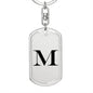 Initial M v1a - Luxury Dog Tag Keychain