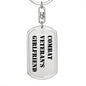 Combat Veteran's Girlfriend - Luxury Dog Tag Keychain