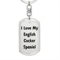 Love My English Cocker Spaniel v4 - Luxury Dog Tag Keychain