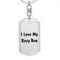 Love My Rosy Boa - Luxury Dog Tag Keychain