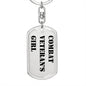 Combat Veteran's Girl - Luxury Dog Tag Keychain
