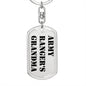 Army Ranger's Grandma - Luxury Dog Tag Keychain