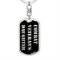 Combat Veteran's Daughter v2 - Luxury Dog Tag Keychain