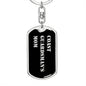 Coast Guardsman's Mom v2 - Luxury Dog Tag Keychain