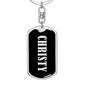 Christy v02 - Luxury Dog Tag Keychain
