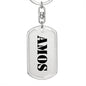 Amos - Luxury Dog Tag Keychain